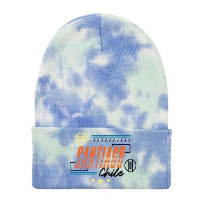 Santiago Chile Tie Dye 12in Knit Beanie