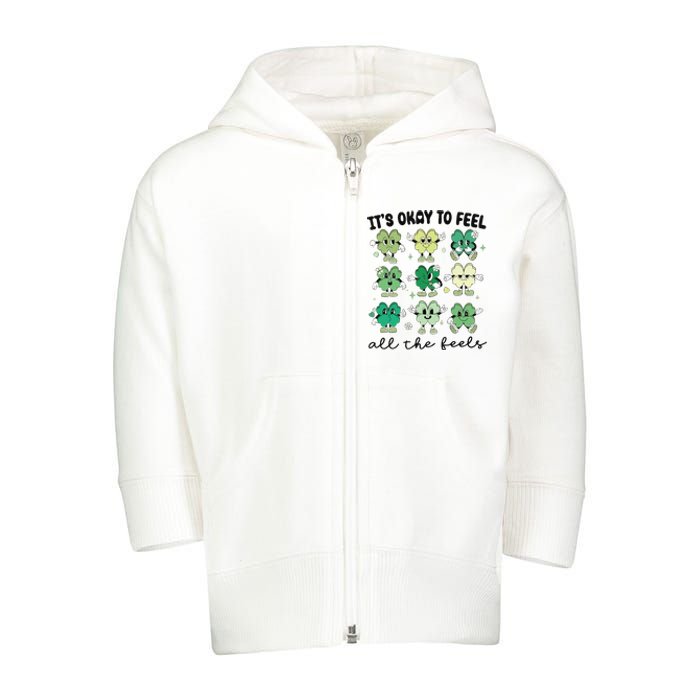 School Counselor St Patrick Day Toddler Zip Fleece Hoodie