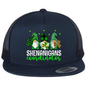 Shenanigans Coordinator St Patricks Day Gnomes Green Proud Flat Bill Trucker Hat