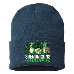 Shenanigans Coordinator St Patricks Day Gnomes Green Proud Sustainable Knit Beanie