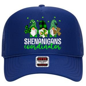 Shenanigans Coordinator St Patricks Day Gnomes Green Proud High Crown Mesh Back Trucker Hat