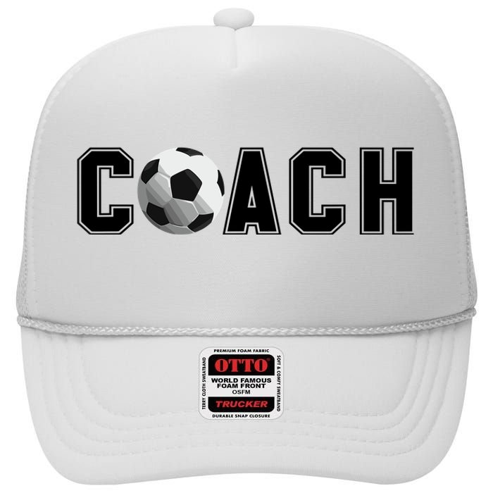 Soccer Coach High Crown Mesh Back Trucker Hat