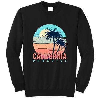 Surfing California Summer Paradise Palm Beach Gift Sweatshirt