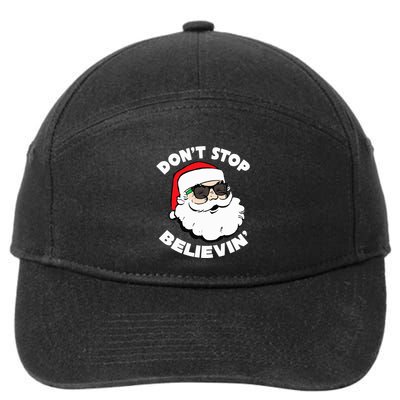 Santa Claus Sunglasses  Funny Santa Shades Christmas Santa  7-Panel Snapback Hat