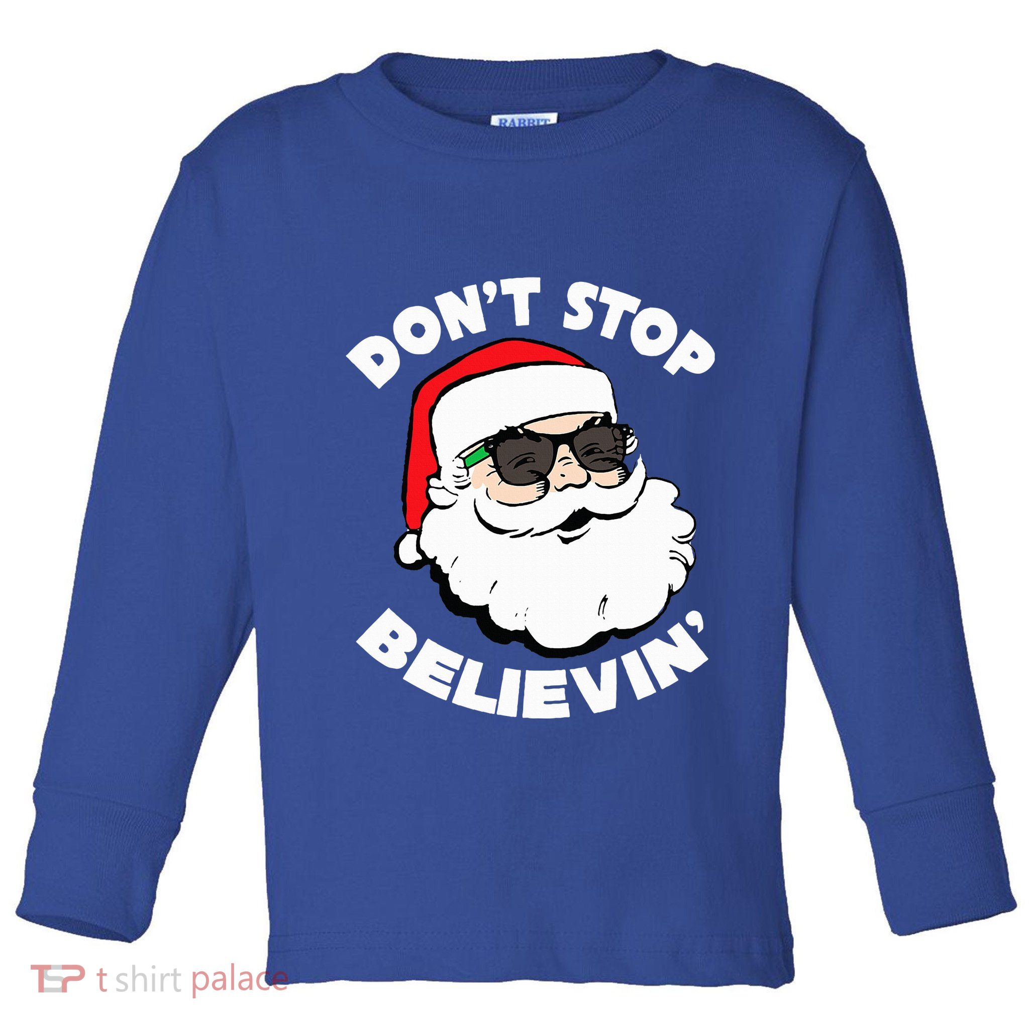 Santa Claus Sunglasses  Funny Santa Shades Christmas Santa  Toddler Long Sleeve Shirt