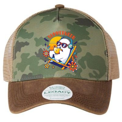 Summerween Cute Spooky Summer Ghost Halloween Lover Legacy Tie Dye Trucker Hat
