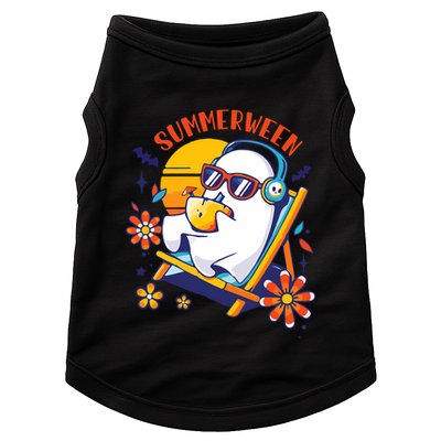 Summerween Cute Spooky Summer Ghost Halloween Lover Doggie Tank