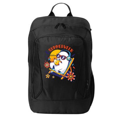 Summerween Cute Spooky Summer Ghost Halloween Lover City Backpack