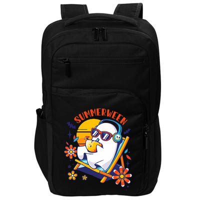 Summerween Cute Spooky Summer Ghost Halloween Lover Impact Tech Backpack
