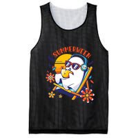 Summerween Cute Spooky Summer Ghost Halloween Lover Mesh Reversible Basketball Jersey Tank