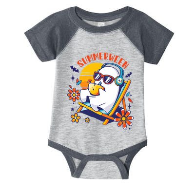 Summerween Cute Spooky Summer Ghost Halloween Lover Infant Baby Jersey Bodysuit