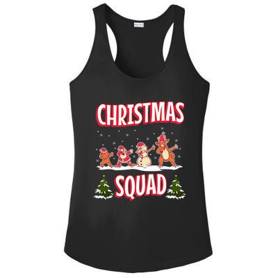 Snow Christmas Squad Santa Claus Gingerbread Frosty Snowman Ladies PosiCharge Competitor Racerback Tank