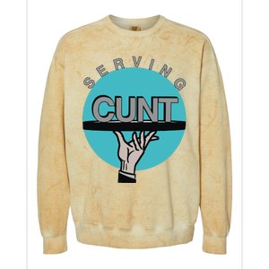 Serving Cunt Colorblast Crewneck Sweatshirt