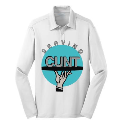 Serving Cunt Silk Touch Performance Long Sleeve Polo