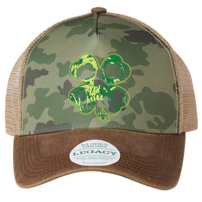 Shamrock Clover Skull Cool Irish St Patricks Day Legacy Tie Dye Trucker Hat