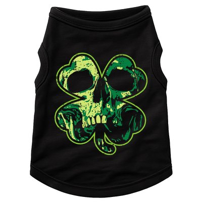 Shamrock Clover Skull Cool Irish St Patricks Day Doggie Tank