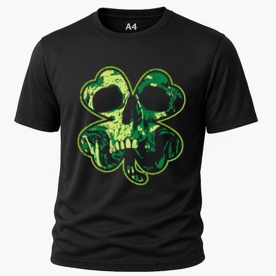 Shamrock Clover Skull Cool Irish St Patricks Day Performance Shirt