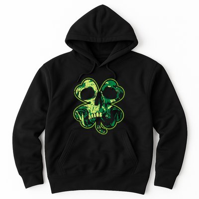 Shamrock Clover Skull Cool Irish St Patricks Day Hoodie