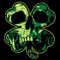 Shamrock Clover Skull Cool Irish St Patricks Day Button