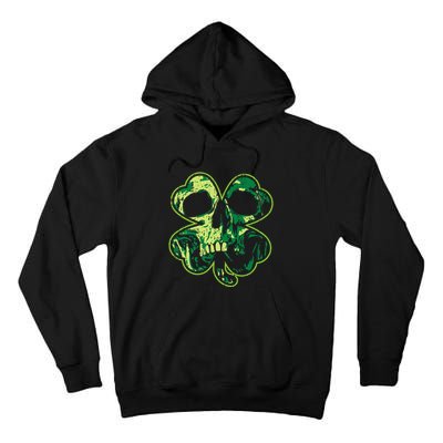 Shamrock Clover Skull Cool Irish St Patricks Day Tall Hoodie