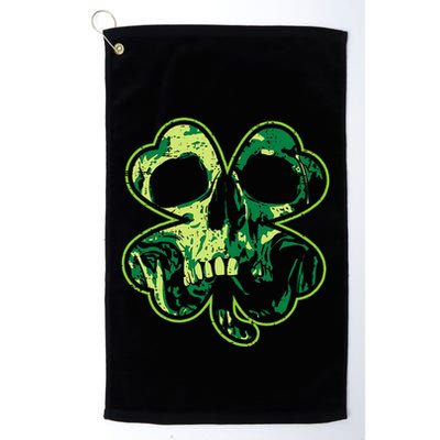 Shamrock Clover Skull Cool Irish St Patricks Day Golf Towel