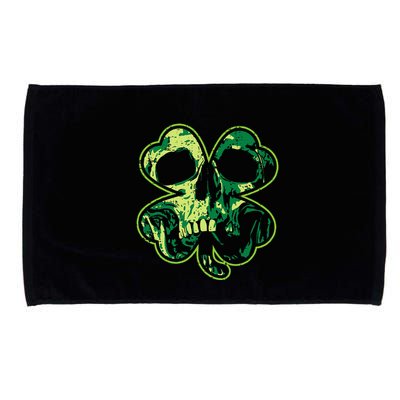 Shamrock Clover Skull Cool Irish St Patricks Day Microfiber Hand Towel