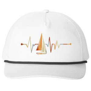 Sea Captain Sail Boat Heartbeat Boat Sailing Snapback Five-Panel Rope Hat