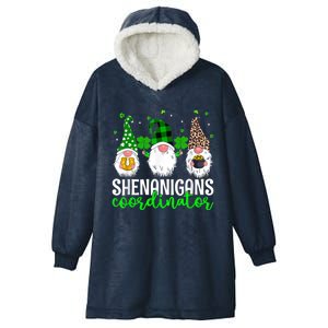 Shenanigans Coordinator St Patricks Day Gnomes Green Proud Hooded Wearable Blanket