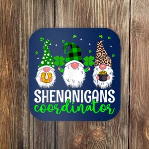 Shenanigans Coordinator St Patricks Day Gnomes Green Proud Coaster