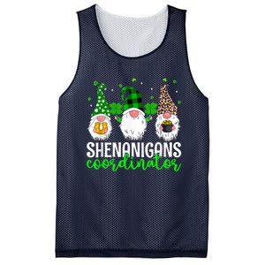 Shenanigans Coordinator St Patricks Day Gnomes Green Proud Mesh Reversible Basketball Jersey Tank