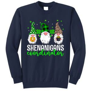 Shenanigans Coordinator St Patricks Day Gnomes Green Proud Tall Sweatshirt