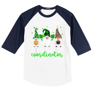 Shenanigans Coordinator St Patricks Day Gnomes Green Proud Baseball Sleeve Shirt