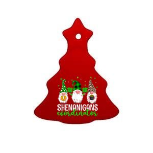 Shenanigans Coordinator St Patricks Day Gnomes Green Proud Ceramic Tree Ornament