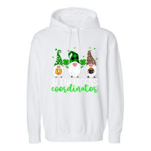 Shenanigans Coordinator St Patricks Day Gnomes Green Proud Garment-Dyed Fleece Hoodie