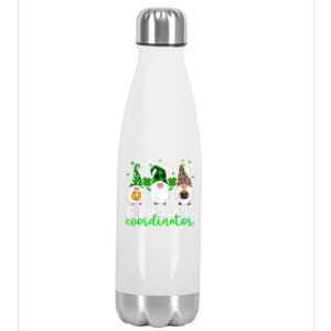 Shenanigans Coordinator St Patricks Day Gnomes Green Proud Stainless Steel Insulated Water Bottle