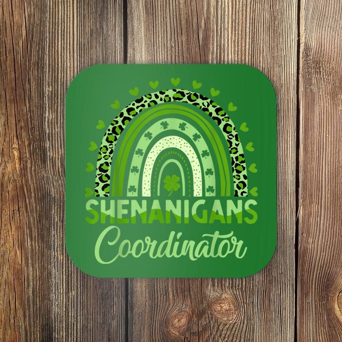 Shenanigans Coordinator St Patricks Day Rainbow Green Proud Coaster