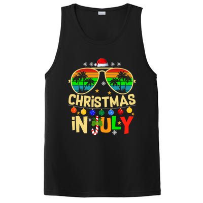 Santa Claus Sunglasses Beach Christmas In July PosiCharge Competitor Tank