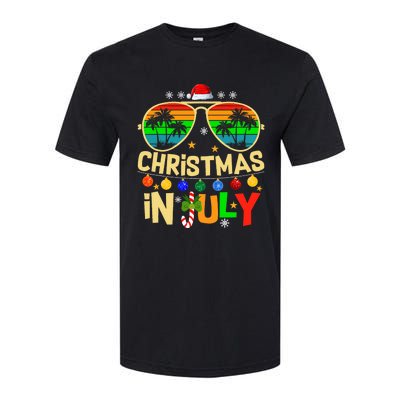 Santa Claus Sunglasses Beach Christmas In July Softstyle CVC T-Shirt