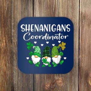 Shenanigans Coordinator St Patricks Day Gnomes Green Proud Coaster