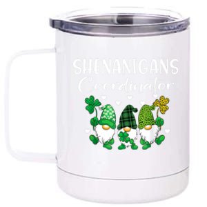 Shenanigans Coordinator St Patricks Day Gnomes Green Proud 12 oz Stainless Steel Tumbler Cup