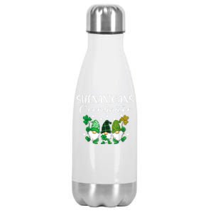 Shenanigans Coordinator St Patricks Day Gnomes Green Proud Stainless Steel Insulated Water Bottle