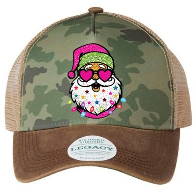 Santa Christams Santa With Sunglasses Legacy Tie Dye Trucker Hat