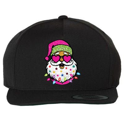 Santa Christams Santa With Sunglasses Wool Snapback Cap