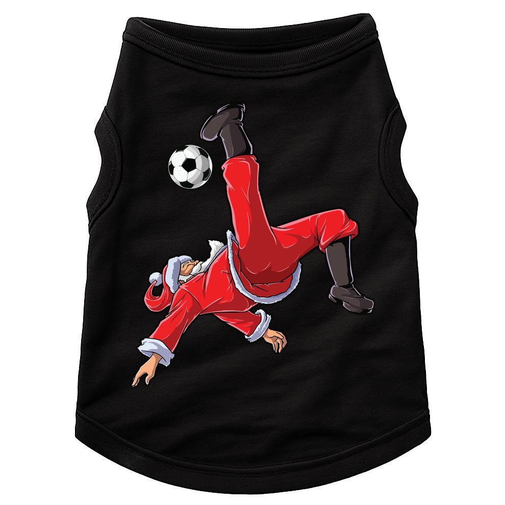 Soccer Christmas Santa Bicycle Kick Xmas Boy Ball Sport Doggie Tank