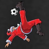 Soccer Christmas Santa Bicycle Kick Xmas Boy Ball Sport Beanie