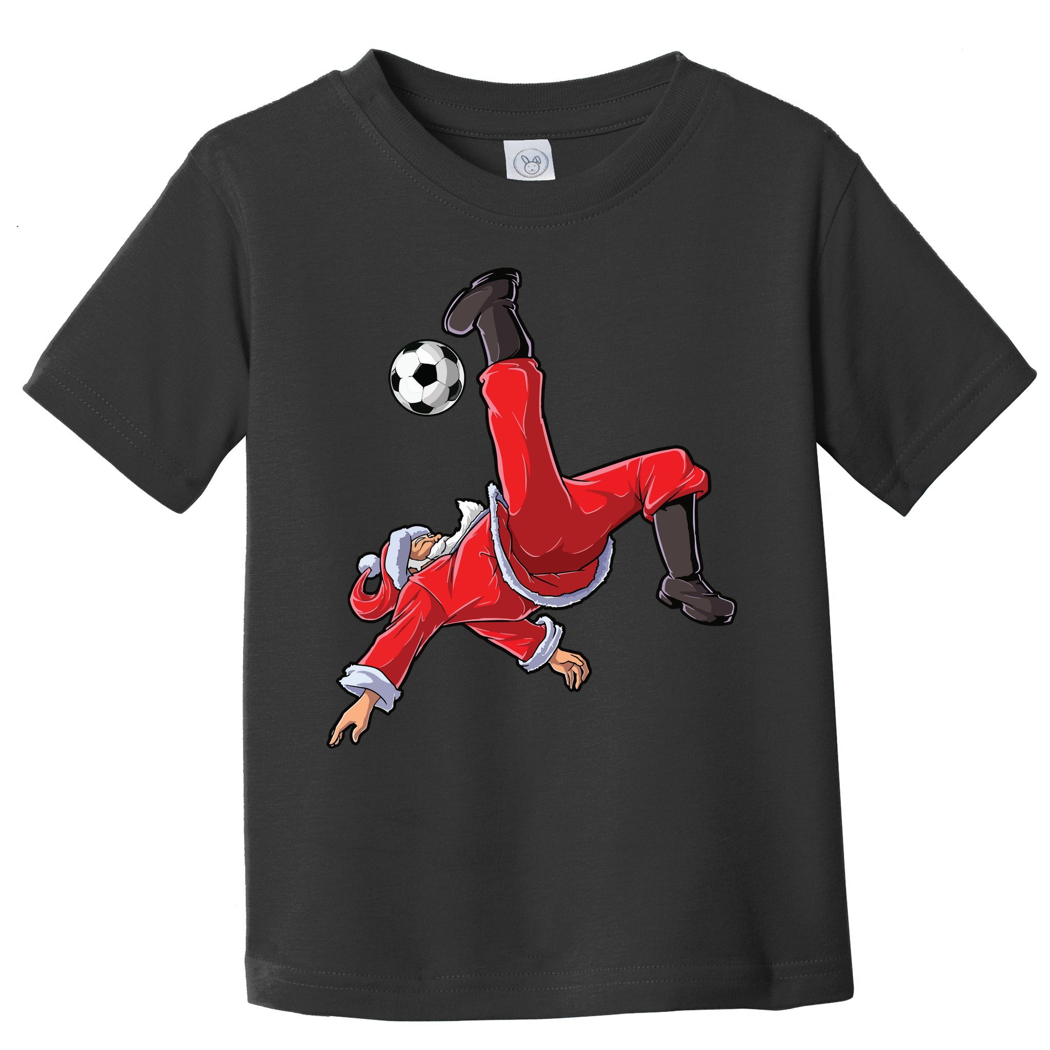 Soccer Christmas Santa Bicycle Kick Xmas Boy Ball Sport Toddler T-Shirt