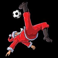 Soccer Christmas Santa Bicycle Kick Xmas Boy Ball Sport Toddler T-Shirt