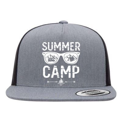 Summer Camp Sunglasses RV Camping Camper Gift Flat Bill Trucker Hat