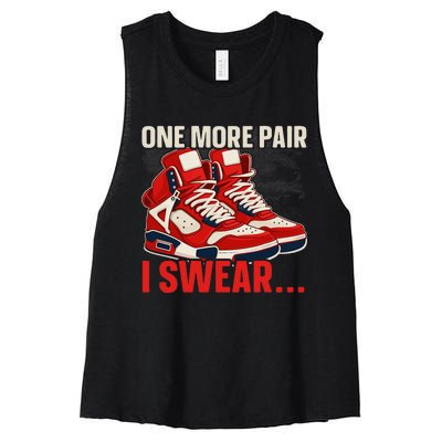 Shoe Collector Sneakerhead Shoe Lover I Love Sneakers Women's Racerback Cropped Tank