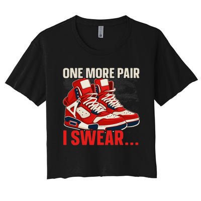 Shoe Collector Sneakerhead Shoe Lover I Love Sneakers Women's Crop Top Tee